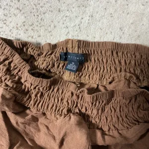 Sanctuary Smocked Elastic Waist Wide Leg Pants Womens XL Brown Boho Trousers thumbnail 5