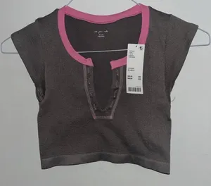 Go For Gold Urban Outfitters Top From Under Seamless Out XS/S GRAY AND PINK thumbnail 1
