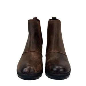 Sorel Joan of‎ Arctic Wedge II Chelsea Boot Leather Brown Burnt Henna Womens 7 thumbnail 7