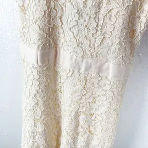 LULUS Zenith Cream Lace Hidden Back Zipper Maxi Dress Small Wedding Victorian thumbnail 9
