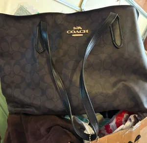 Coach Black and Brown Signature Tote SOLD thumbnail 1