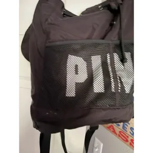PINK by Victoria's Secret Drawstring Backpack - Black thumbnail 2