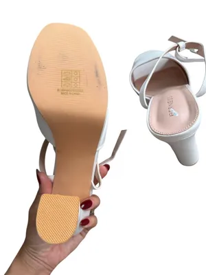 BERNESS White Platform Heels Sandals Size 11 thumbnail 3