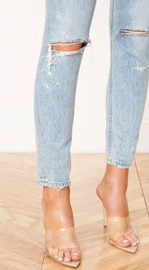 Jamie High Rise Shakedown Destroyed Distressed Hi-Waist Ripped Jeans 25 thumbnail 6