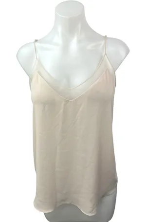 Aritzia Babaton Cream Mesh V Neck Lightweight Pullover Camisole Tank Top Size S thumbnail 1