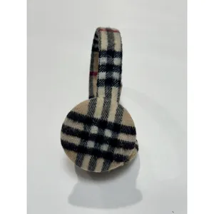 Burberry London Nova Check Cashmere Earmuffs Beige Black One Size thumbnail 7