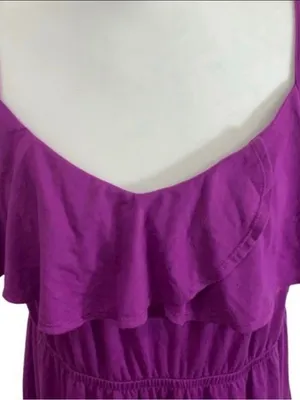 Pure Energy Purple Spaghetti Strap Ruffle Maxi Dress thumbnail 4