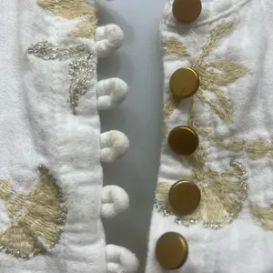 Anthropologie Floreat gold embroidered blouse size s thumbnail 4