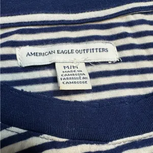 👕 American Eagle Navy White Striped Tank Top Women’s Medium‎ 👕 thumbnail 2