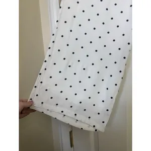 NWT Olivaceous Wide Leg White Black Polka Dot Lightweight Pants Medium Retro thumbnail 4