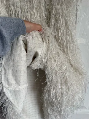 Zara White fringe Feathered Mini Dress sz S thumbnail 10