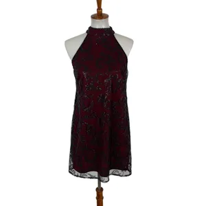 Altard State Maroon Lace Sleeveless Mini Dress Small Cottagecore Boho thumbnail 2