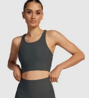 Wilo The Label Sports Bra Size XS Base Ribbed Longline Cutout Crop Top Capsule‎ thumbnail 1