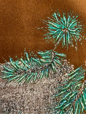 boutique bedazzled rhinestone buck westernchic mockneck layered hem velour top L thumbnail 6