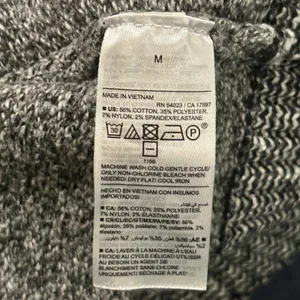 Old Navy Fair Isle Alpine Mock Neck Ski Sweater Women Black Gray M thumbnail 7