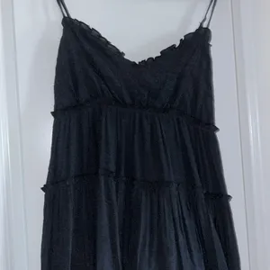 NWT Mustard seed black ruffle mini dress thumbnail 5