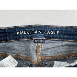 American Eagle Skinny Jeans Size 0 Super Stretch High Rise Dark Wash 25” inseam thumbnail 3