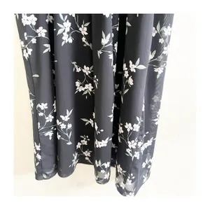 Hollister Mini Dress Womens Small Black White Floral Tie-Front Short Milkmaid thumbnail 9