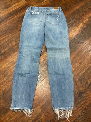 Judy Blue Jeans Women 1/25 Blue High Waist Boyfriend Distressed Button Fly thumbnail 4