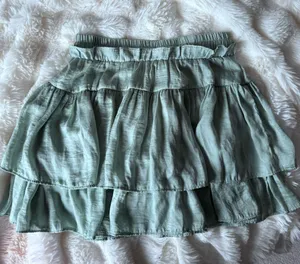 Dry Goods Ruffle Skirt Green Mini thumbnail 2