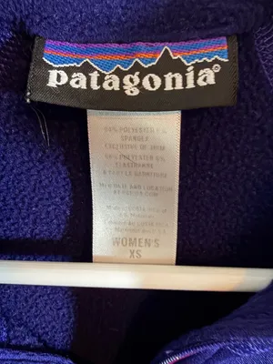 Patagonia Deep Purple Navy Half-Zip Pullover with Pink Trim XS thumbnail 3