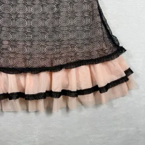 Jessica Simpson Black Pink Lace Ruffle Babydoll‎ Chemise JS60630 Womens Medium thumbnail 7