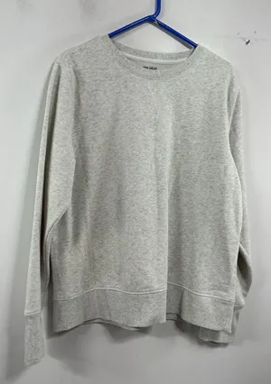 Womans Tek Gear Ultra Soft Pullover Fleece Sweatshirt XL Gray Crew Neck thumbnail 1