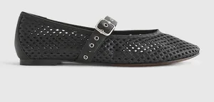 Madewell The Remy Mary Jane Flat in True Black Size 7.5 thumbnail 1
