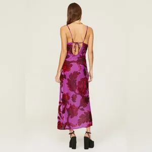 RHODE Jemima Floral‎ Velvet Maxi Dress Sz 6 thumbnail 4