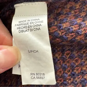 Lucky Brand Wool Blend Boho Longline lona Cardigan Brown/Navy Size Small thumbnail 10
