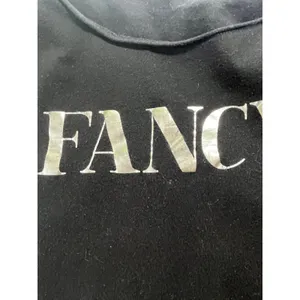 Ambrielle Fancy Silver Foil Graphic Flutter Sleeve Crop Top Women XXL Black Gym thumbnail 3