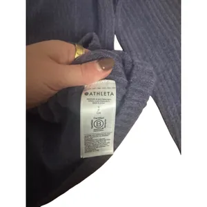 ATHLETA Navy Blue Cardigan Sweater Womens‎ Size S V-Neck Button Front Knit thumbnail 4