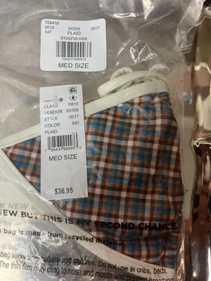Plaid Jianne Buckle Triangle Bikini Top from PacSun BNWT thumbnail 6