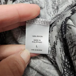 NY&CO Gray Floral Ruffle Tank Top Large Feminine Elegant Romantic Polished Work thumbnail 7