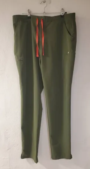 Figs Yola High-Rise Slim Scrub Pant in Green Medium Tall thumbnail 1