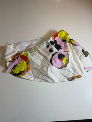 ZARA Multicolor Printed Asymmetrical One Shoulder Crop‎ Top S 100% Cotton thumbnail 7