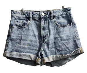 PacSun Light Wash Mom Shorts High Rise Denim Roll Cuff Summer‎ Casual Size 25 thumbnail 1