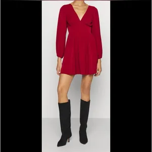 Abercrombie Red Long Sleeve Mini Dress thumbnail 3