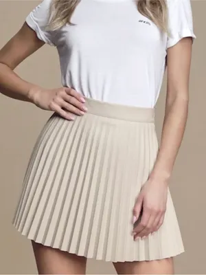 NWT Lulus Better Luck Next Time Pleated Vegan Leather Beige Size Large thumbnail 1