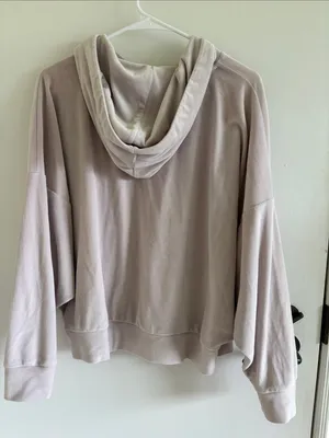 American Eagle Oversized Hooded Sweatshirt velour loungewear comfy cozy thumbnail 2