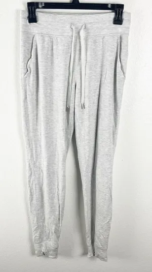 LULULEMON Gray Warm Down Super Soft Touch Drawstring Waist Joggers Size 4 Casual thumbnail 1