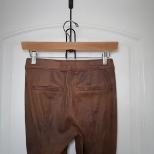 Free People Womens Leggings S Brown Faux Suede Vegan Leather Moto Seam Stretch thumbnail 4