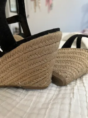 Montego Bay Club Black Strappy Wedges thumbnail 3