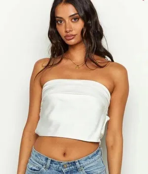 NWT Beginning Boutique White Tube Top size 8 thumbnail 2