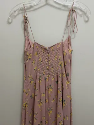 Reformation Emerson Maxi Dress Ruffle Hem in Frances Floral Blush Pink Size 4 thumbnail 7