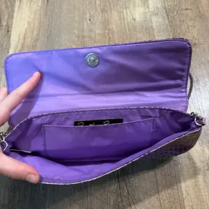 Bonita Bags Purple Snakeskin Purse thumbnail 2