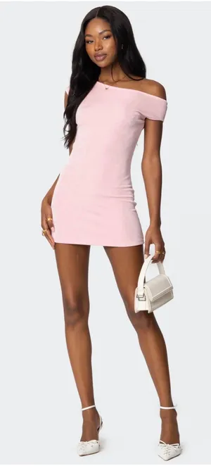 Edikted Ruthie Asymmetric Mini Dress thumbnail 1