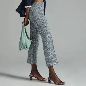 Maeve The Margot Kick Flare Cropped Pants Women’s Small Blue Floral Paisley thumbnail 8