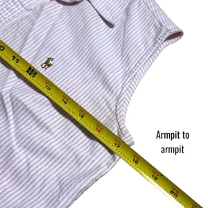 Ralph Lauren Sport 100% Cotton Flesh Pony Pink‎ White Stripe Tank Top Rodeo 6 thumbnail 11