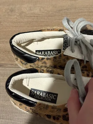 Sara Basic collection distressed animal print star shears brown size 39‎ thumbnail 4